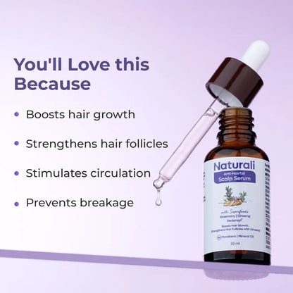 Naturali Anti-Hairfall Scalp Serum with Rosemary, Ginseng & Redensyl - 30 ml