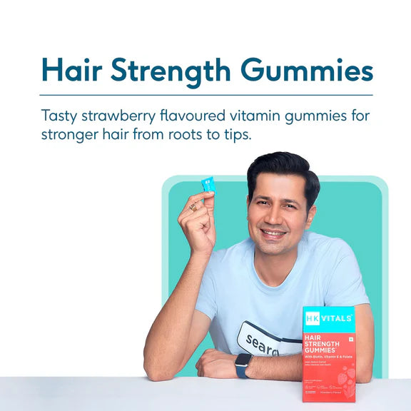 HK Vitals Biotin Gummies - 60 Gummies - Strawberry