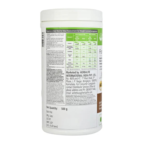 Herbalife Formula 1 Nutritional Shake Mix - Chocolate Flavour - 500 gm