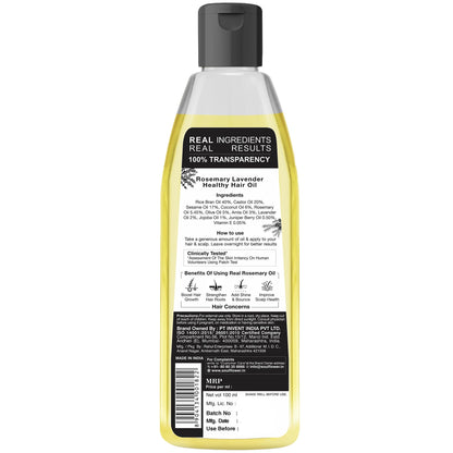 Soulflower Pure & Natural Rosemary Lavender Healthy Hair Oil