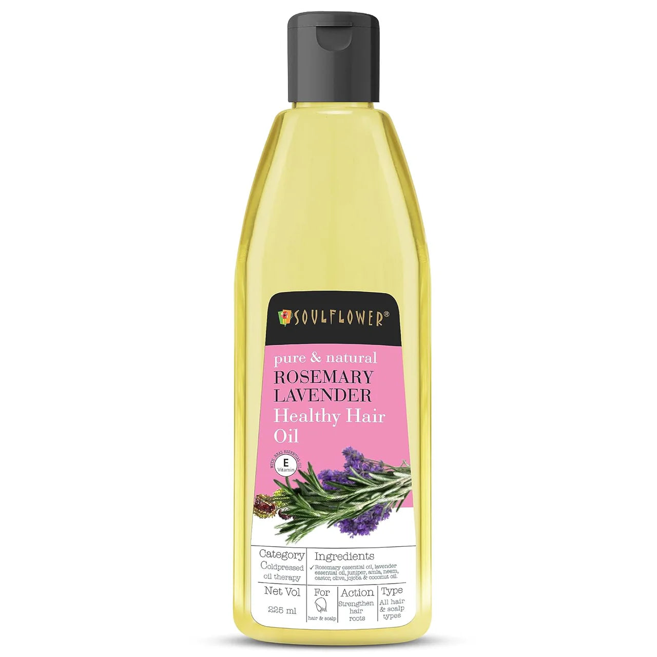 Soulflower Pure & Natural Rosemary Lavender Healthy Hair Oil