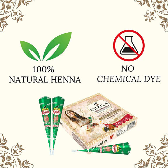 Kokila Natural Mehandi Cones - 25 gm - Pack of 24