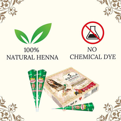 Kokila Natural Mehandi Cones - 25 gm - Pack of 24