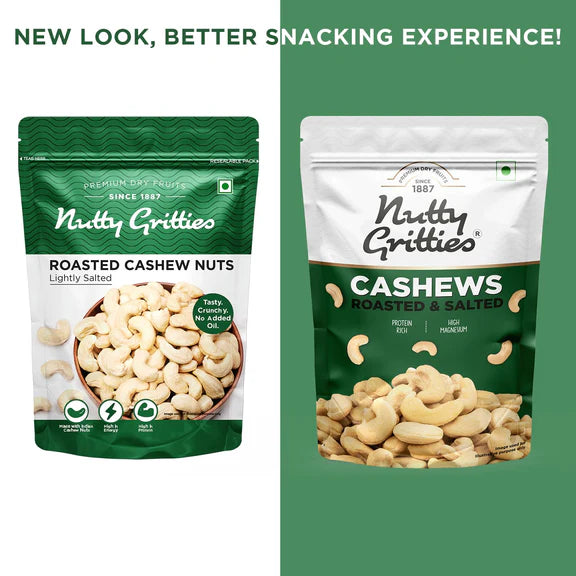 Nutty Gritties Jumbo Roasted Cashew Nuts Lightly Salted - 200 gm