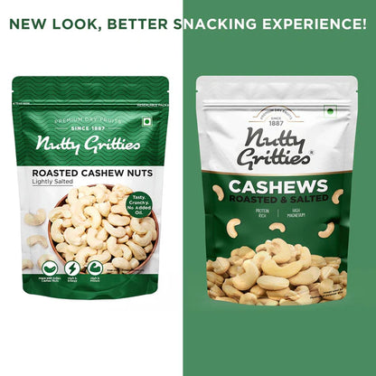 Nutty Gritties Jumbo Roasted Cashew Nuts Lightly Salted - 200 gm