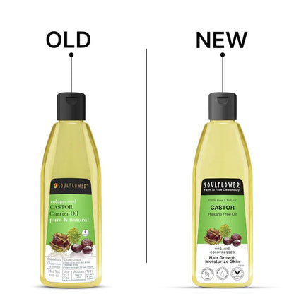 Soulflower Coldpressed Castor Carrier Oil Pure & Natural - 225 ml