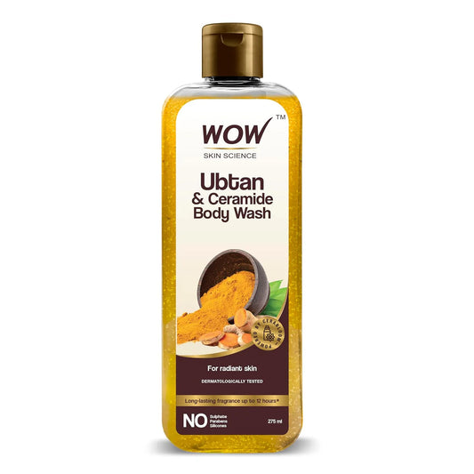 WOW Skin Science Ubtan & Ceramide Body Wash For Revives Dull Skin, Exfoliates and Softens
