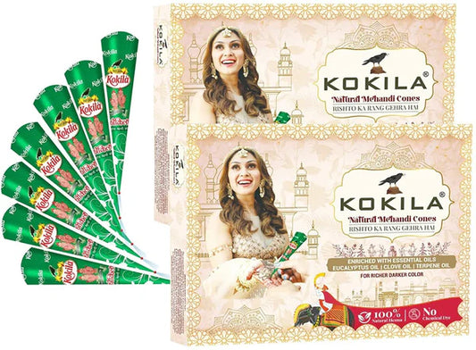 Kokila Natural Mehandi Cones - 25 gm - Pack of 24