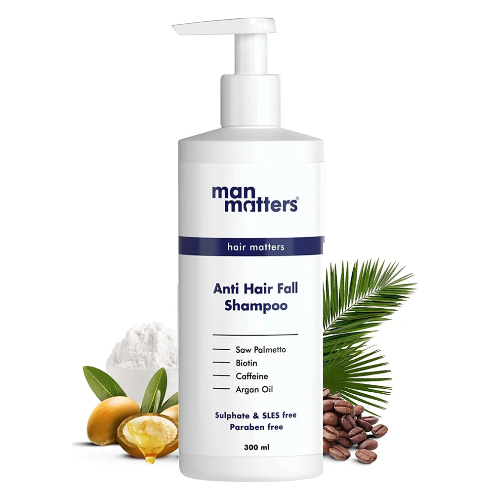 Man Matters Anti Hair Fall DHT Blocking Shampoo With Argan Oil, Biotin, Caffeine