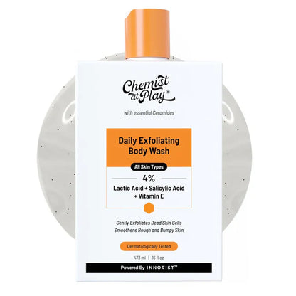 Chemist At Play Exfoliating Body Wash, 4% (Salicylic Acid, Vitamin E and Lactic Acid)