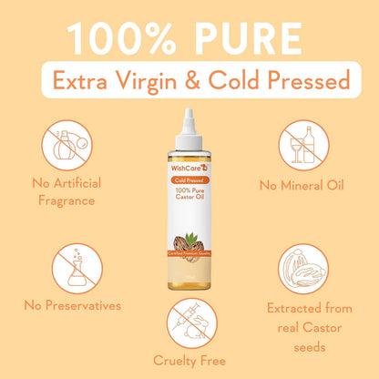 WishCare Premium Cold Pressed Castor Oil