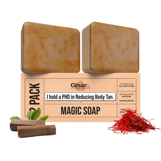 Ghar Soaps Sandalwood & Saffron Magic Soaps For Bath