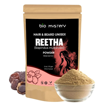Reetha Powder for Hair | Natural Cleanser & Conditioner | Gently Removes Dirt & Oil | Soapnut Powder for Healthy Scalp & Shine | 57g