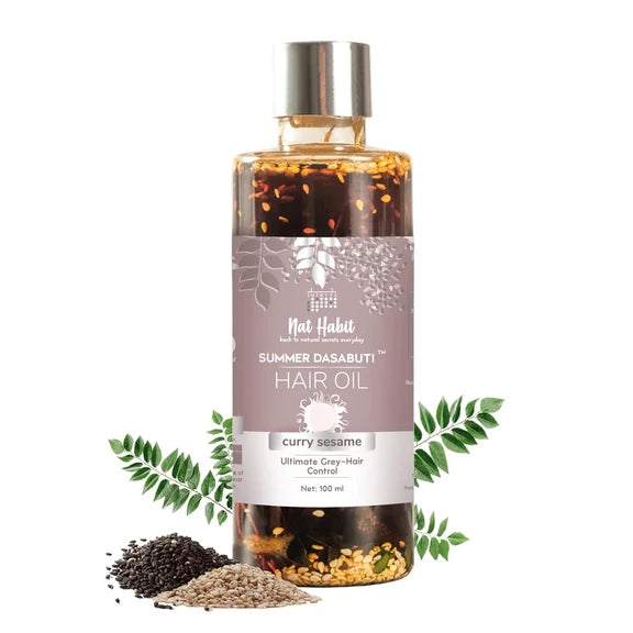 Nat Habit Curry Sesame Summer Hair Oil - 100 ml