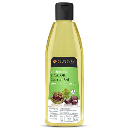 Soulflower Coldpressed Castor Carrier Oil Pure & Natural - 225 ml