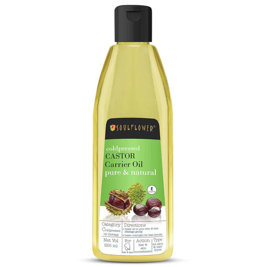 Soulflower Coldpressed Castor Carrier Oil Pure & Natural - 225 ml