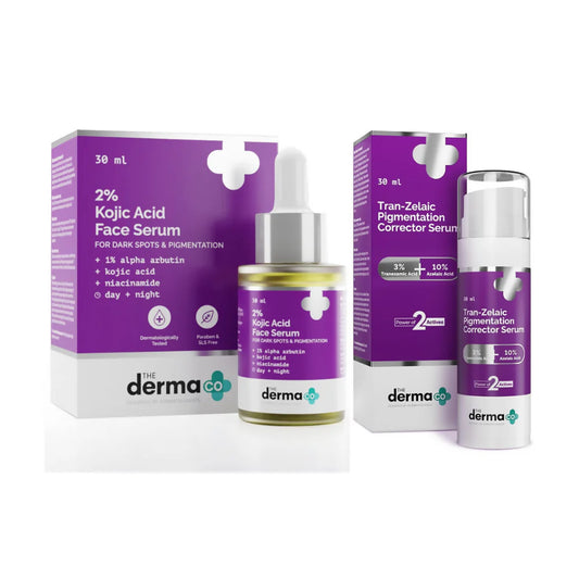 The Derma Co 2% Kojic Acid Face Serum & 3% Kojic Acid Dark Spot Corrector Gel Combo