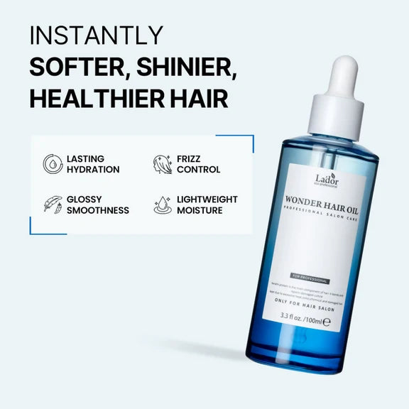 La'dor Wonder Hair Oil Serum - Lightweight, Non-Sticky Korean Oil for Dry, Damaged & Frizzy Hair - 100 ml