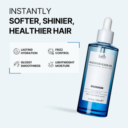 La'dor Wonder Hair Oil Serum - Lightweight, Non-Sticky Korean Oil for Dry, Damaged & Frizzy Hair - 100 ml