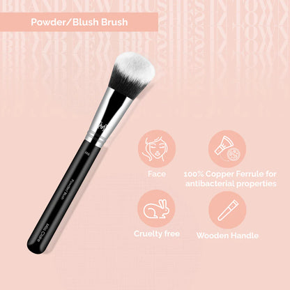 Miss Claire M6 - Powder/Blush Brush - Chrome - 1 pcs
