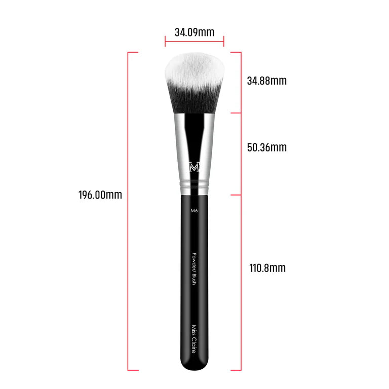 Miss Claire M6 - Powder/Blush Brush - Chrome - 1 pcs