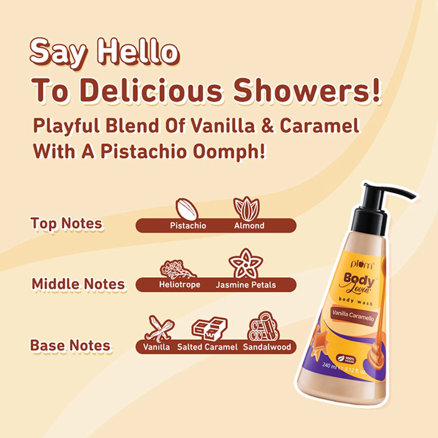 Plum Body Lovin Vanilla Caramello Body Wash - 240 ml
