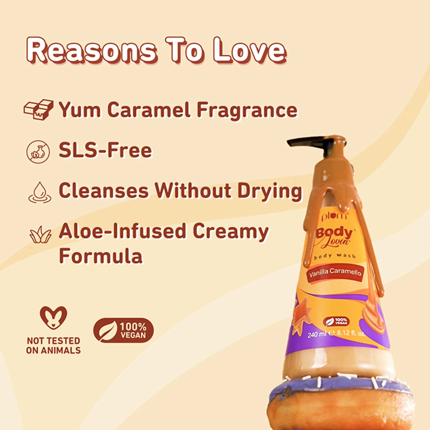 Plum Body Lovin Vanilla Caramello Body Wash - 240 ml