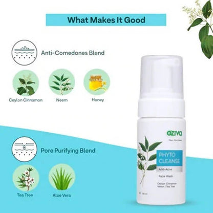 OZiva Phyto Cleanse Anti-Acne Facewash -100 ml
