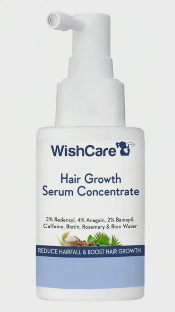 Wishcare Hair Growth Serum Concentrate With 3% Redensyl, 4% Anagain, Rice Water, Biotin - Pack of 1 - 100 ml