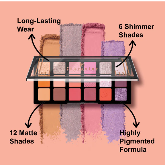 Character 18 Color Eyeshadow Palette - Smoky Elegance Cfc002 - 28.8 gm