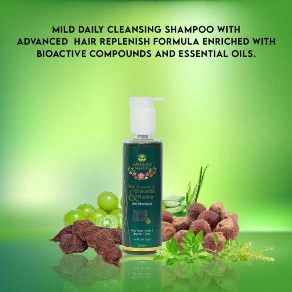Shikakkai and Reetha Mild Cleansing gel shampoo 200 ML