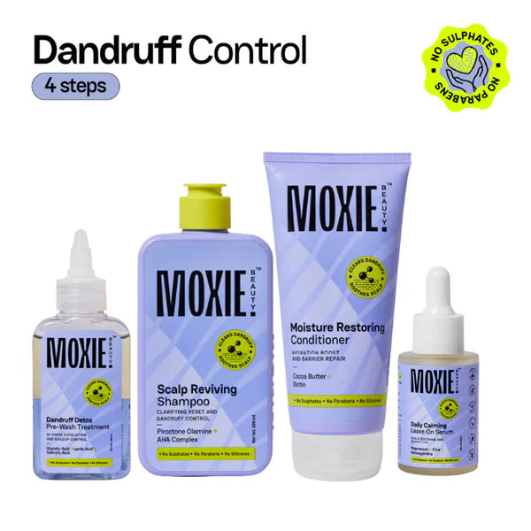 Moxie Beauty The Scalp Sos Routine (Pre-wash, Shampoo, Conditioner & Serum) - combo