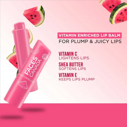 Faces Canada Vitamin C Lip Balm - Watermelon - 4.8 gm