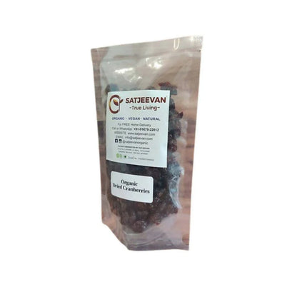 Satjeevan Organic Dried Cranberries - 200 gm