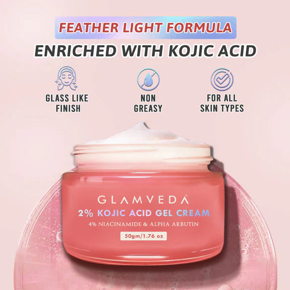 Glamveda 2% Kojic Acid Gel Cream - 50 gm