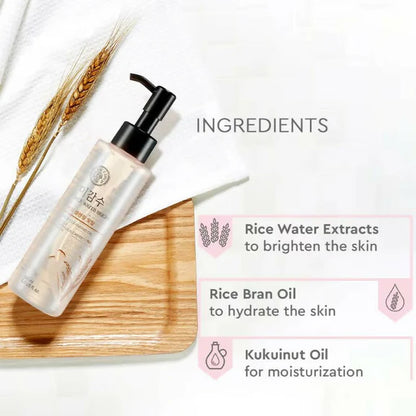 The Face Shop Rice Water Bright Light Cleansing Oil - Korean Skincare - 150 ml