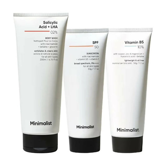 Minimalist Bestseller SPF 50, Moisturizer & Body Wash Combo