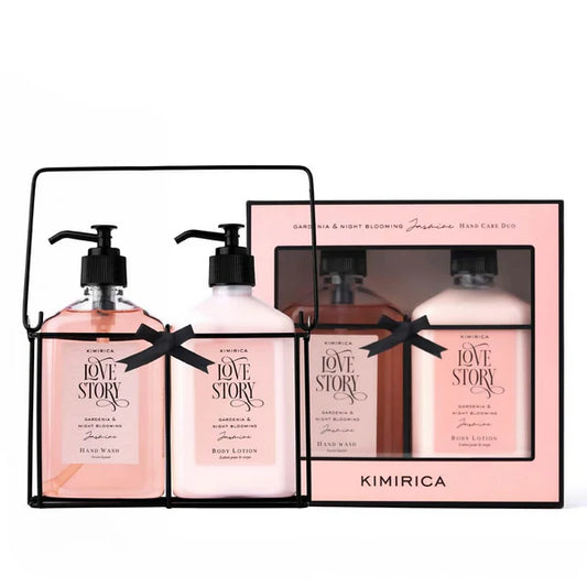 Kimirica Hand Wash & Hand Lotion Duo set Kit with Metal Caddy - combo