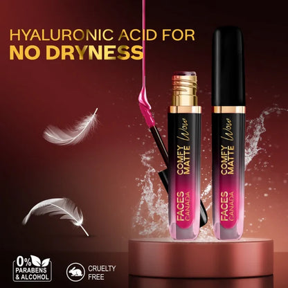Faces Canada Comfy Matte Wow Liquid Lipstick - Fuschia Fun 06 - 3.8 ml