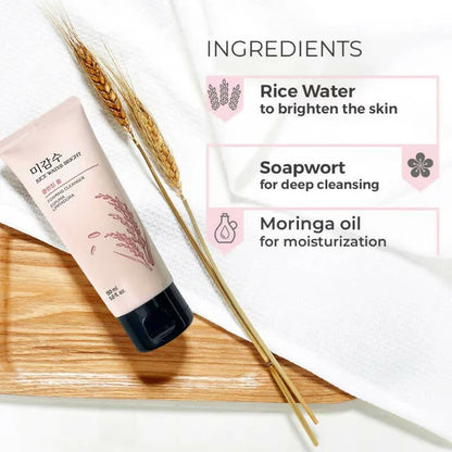 The Face Shop Rice Water Bright Foaming Cleanser - Korean Skincare