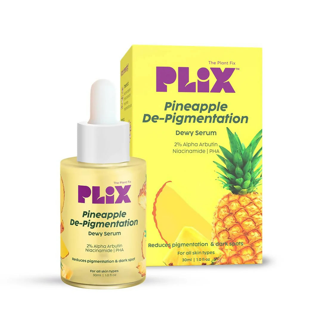 PLIX The Plant Fix 2% Alpha Arbutin Pineapple De-Pigmentation Dewy Face Serum For Pigmentation & Dark Spots Removal