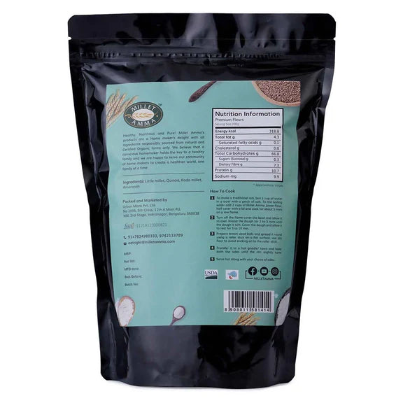 Millet Amma Organic Gluten Free Premium Mix Flour - 1 Kg
