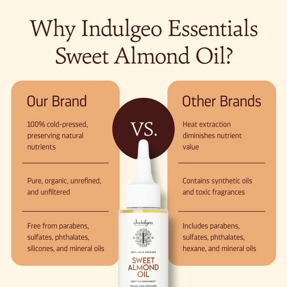 Indulgeo Essentials Cold Pressed Sweet Almond Oil - 100 ml