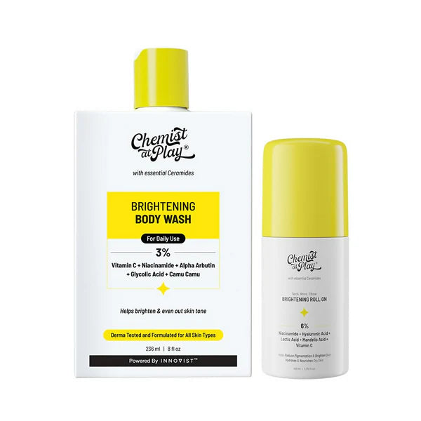 Chemist at Play Brightening Roll On And Body Wash For Glowing Skin Combo Kit - combo