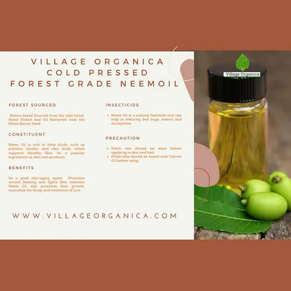 Village-Organica Cold Pressed Neem Oil - 750 ml