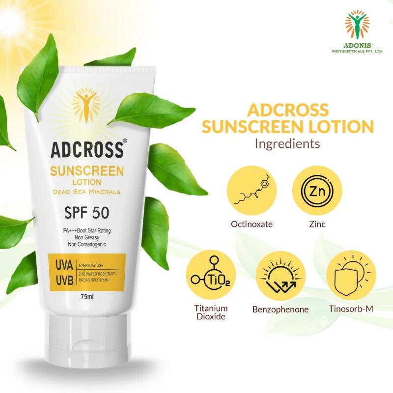 Adonis Adcross Sunscreen Lotion - 75 ml