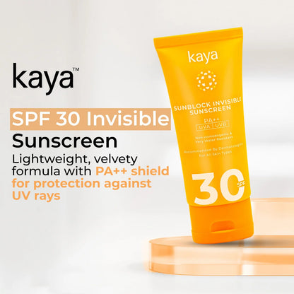 Kaya Sunblock Invisible Sunscreen With SPF 30 - 50 ml