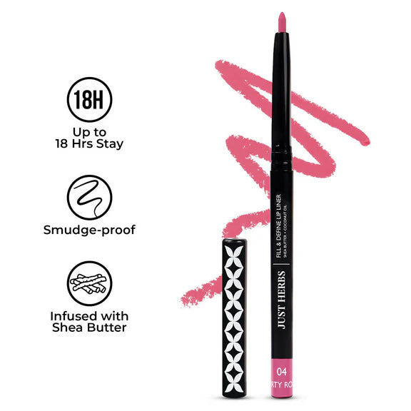 Just Herbs Fill & Define Lip Liner - Dirty Rose - 0.3 gm
