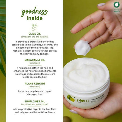 Plum Olive & Macadamia Mega Moisturizing Hair Mask - 250 ml