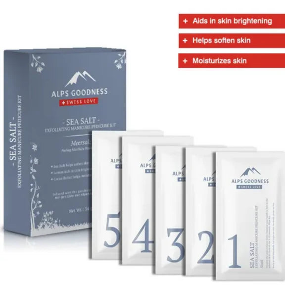 Alps Goodness Sea Salt Exfoliating Manicure Pedicure Kit - Kit